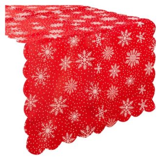   Karácsonyi asztali futó hópehely mintával, 150 × 35 cm 00022788