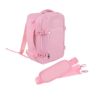   Trizand kézipoggyász hátizsák repülőre - Rózsaszín 00027658
