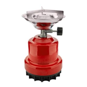   Piros fém kempingfőző 190 g gázpatronhoz – kompakt, gyors, megbízható 015882