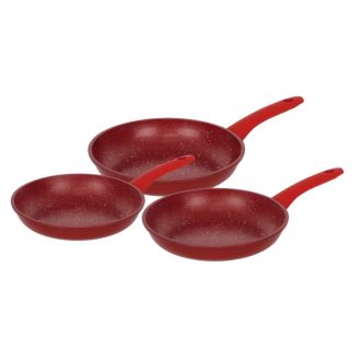 Herzberg 3 részes serpenyőkészlet – HG-04807RED