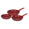 Herzberg 3 részes serpenyőkészlet – HG-04807RED