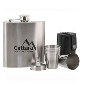   Rozsdamentes acél flaska poharakkal és tölcsérrel – 175 ml 13625