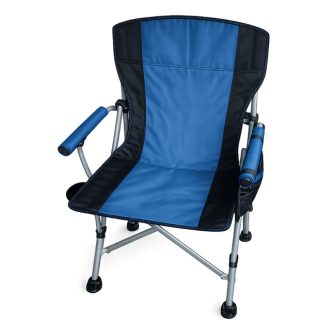   Összecsukható horgász szék kartámasszal és pohártartóval sötétkék 14654_G