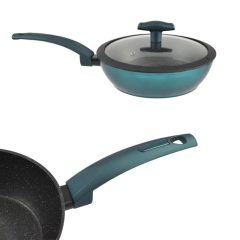  Perfect Home Sea Line tapadásmentes alumínium Wok üvegfedővel 24cm indukciós 15621