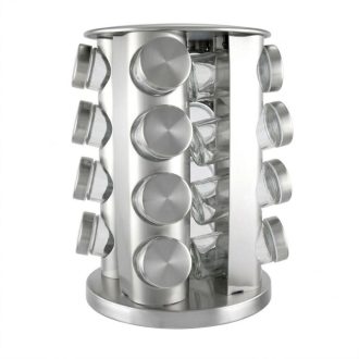   Perfect Home Rozsdamentes Forgó Fűszertartó – 16 részes 16674