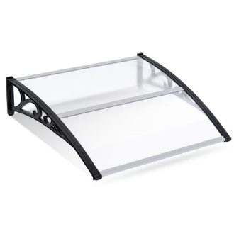   Átlátszó Polikarbonát Előtető (120x100 cm) – Időjárásálló Bejárati Védelem 167Q3G55G