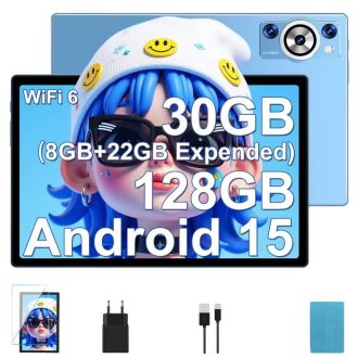   DEERTiME E9 10.1” Android 15 tablet - Kék színben 1K653V6WQK