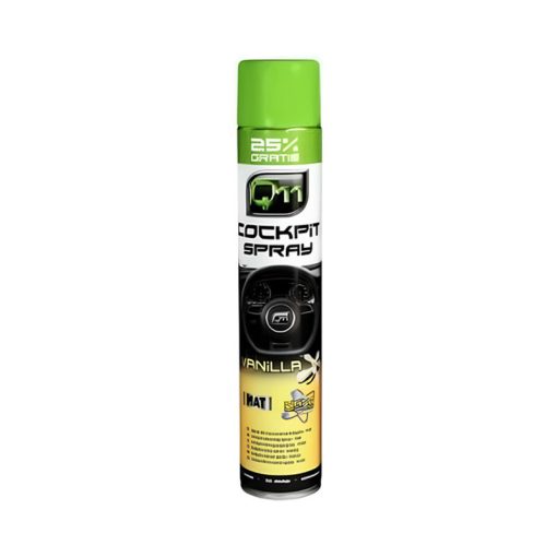 Q11 műszerfalápoló & tisztító habspray, vanília illat, matt hatás, 750 ml 2544
