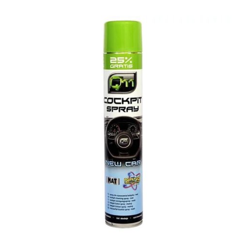 Q11 műszerfalápoló & tisztító habspray, új autó illat, matt hatás, 750 ml 2551