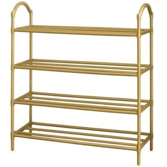 4 Szintes Arany Cipőpolc és Lábbeli Rendszerező 27542