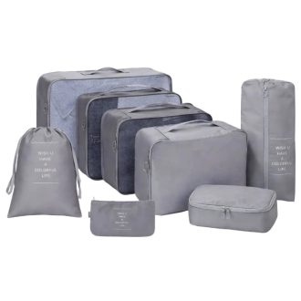 Bőröndrendszerező készlet 7 db szürke 27818
