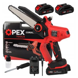   OPEX Tools OPX28012 akkumulátoros láncfűrész ágakhoz 8”, 21 V, 2 akkumulátorral 28012