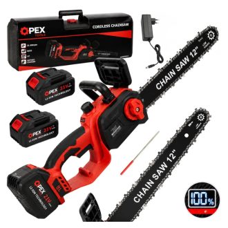   OPEX Tools OPX28015 akkumulátoros láncfűrész 12”, 2×21 V 3,0 Ah 28015
