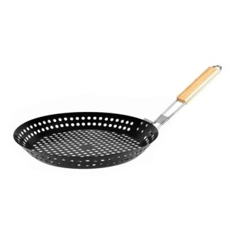   Perfect Home BBQ / Gesztenyesütő Serpenyő (31 cm) – Lyukacsos, Fa Nyéllel 28292