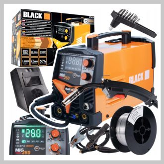   BLACK Hegesztő  MIG/MMA250A  gázzal és háttérvilágítással 37428