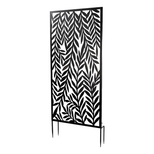Fém válaszfal 60x10x160cm fekete 43868