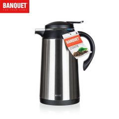   BANQUET Termosz rozsdamentes acél CONTE 1 l, üveg betéttel, INOX 48786111