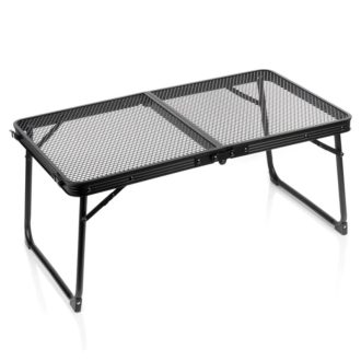   Összecsukható kempingasztal, alumínium – 70x40x31,5 cm, fekete színben 489390