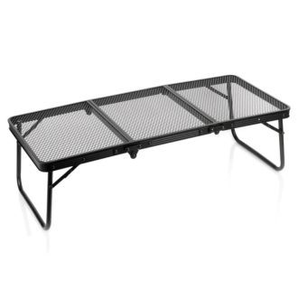   Összecsukható kempingasztal, alumínium – 90x40x26,5 cm, fekete színben 489392