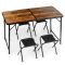 Összecsukható alumínium kempingasztal székekkel – 120x60x55/62/70 cm, 5 részes szett 489414