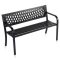 Fekete fém kerti pad – 119x45x76 cm 489432