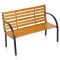 Fa és fém kerti pad – 122x51x83,5 cm 489433