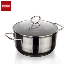   BANQUET Rozsdamentes lábas MATTE New Line 6,5L 48ES0505CS26-A