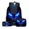 3 részes Cyberpunk hátizsák szett neon kék mintával 55M4551905-3