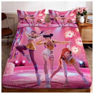   3 Részes K-pop Témájú Gumis Lepedő Szett – 90x190 cm 57MK552QG5
