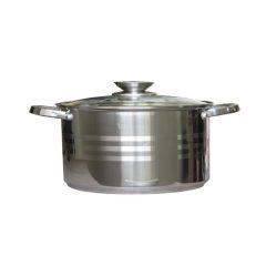 Lábas inox 6,9 literes üveg fedővel 26cm 5949062800836