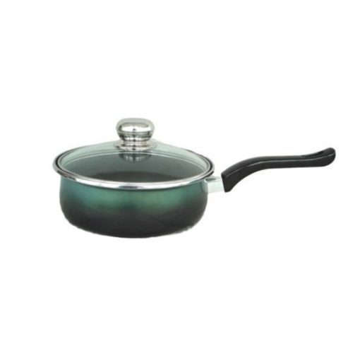 Platinum teflon nyeles szeletsütő + üvegfedő 24 cm 2,5 liter - zöld 5991554601315