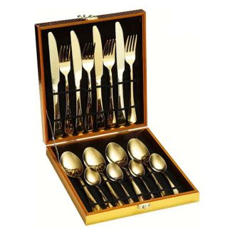   16 részes aranysárga evőeszköz készlet, rozsdamentes acél 601099600756867-16