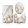 3 darabos Ocean Series fürdőszobai szett - WC-fedél és lábtörlő 601099852409539