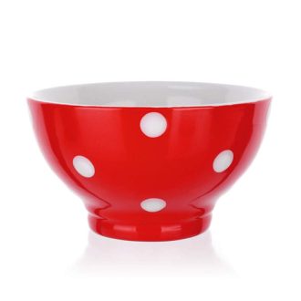 BANQUET Kerámia tál 13 cm, piros pöttyös 60K1575-C