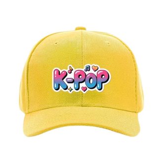   K-POP Stílusú Baseball Sapka Színátmenetes Felirattal – Sárga 62MGG50266-6
