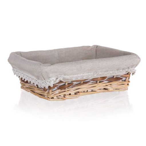 HOME DECOR Fonott kosár DUO, 21 x 16 x 6,5 cm, téglalap alakú, barna-fehér 63940541
