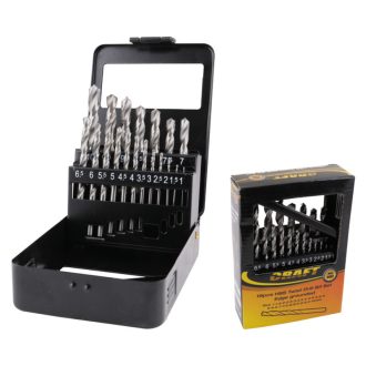   HSS fúrószárkészlet 19db-os, élköszörült, fémdobozban 6463