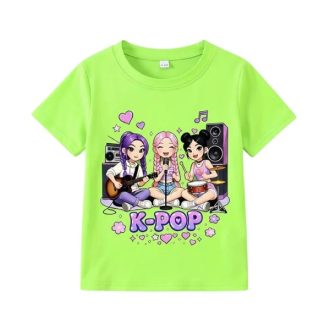   K-POP Energikus Lánybanda – Képregényes Rövidujjú Póló 65M2K5G420-4