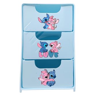   Disney Stitch 3 fiókos asztali tárolódoboz mini rendszerező - Kék 6GM15526K9-2