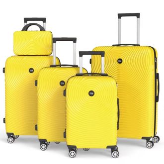 5 részes keményfedeles bőrönd szett sárga 6XM2V59653-5S