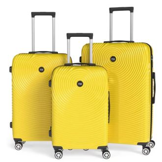 3 részes keményfedeles bőrönd szett sárga 6XM2V59653-S