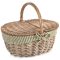 Hagyományos Fonott Piknikkosár Fedéllel és Béléssel (42x32x35 cm) 730565