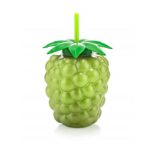 Bögre Műanyag Szőlő Formájú 800 ml Szívószállal8693395018211