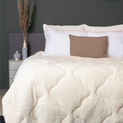 Lazy Teddy fehér puha ágytakaró 140 x 200 8720578092444