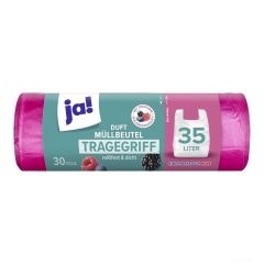   ja! Illatos szemeteszsák hordfüllel, 35 liter, 30 darab, erdei gyümölcs illattal 8990667