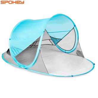 Spokey STRATUS strandsátor szürke-kék 190x120x90 926782