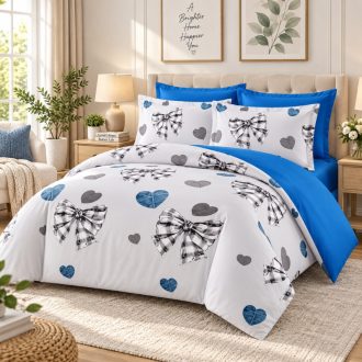 7 részes fehér prémium ágynemű garnitúra AC-7-10-3