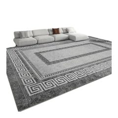   Bársony szőnyeg 120 x 180 cm, Fekete Márvány Mintázat (T) AK1206049-b