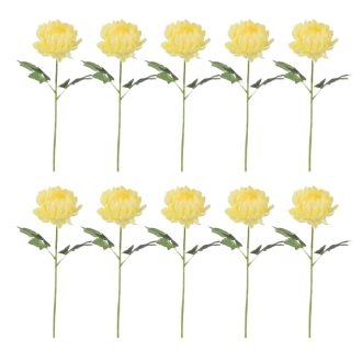   10 db Valósághű Mesterséges Virág –  Sárga AM683169-3