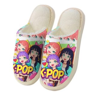  Pehelykönnyű K-POP Rajzfilm Mintás Női Szobapapucs – Csúszásgátlós Talppal AT12745805
